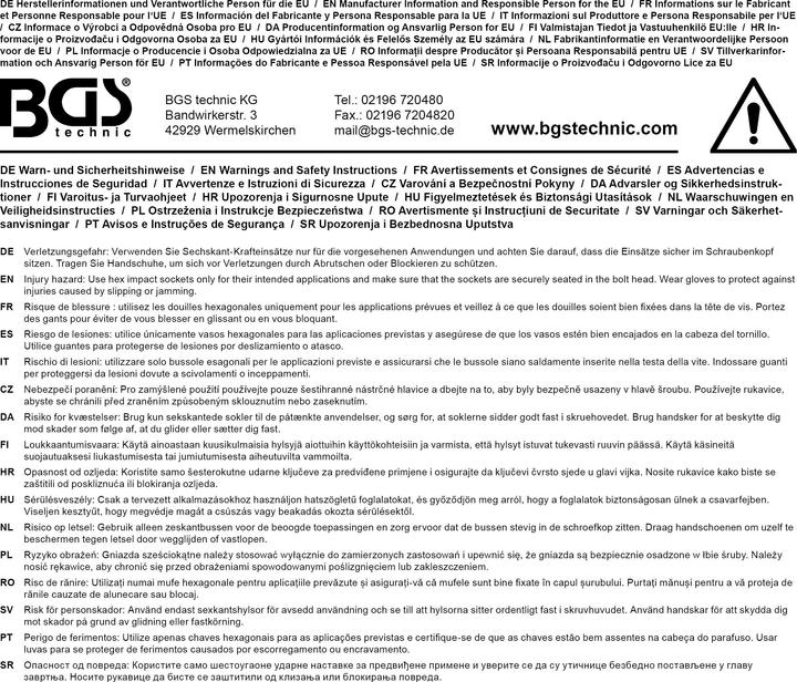 Produktbild BGS Kraft-Steckschlüssel-Einsatz (19 mm)