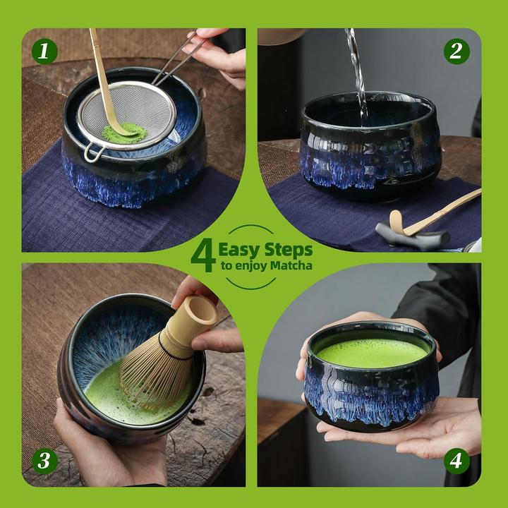 Immagine prodotto Teanagoo 7-teiliges Matcha-Tee-Set mit Bambus-Schneebesen