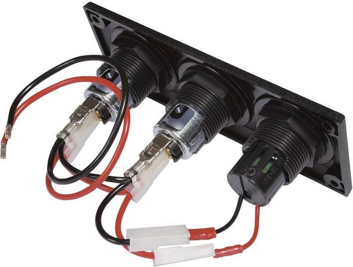 Actual product image ProCar Socket recessed socket with USB A double socket + 2 n