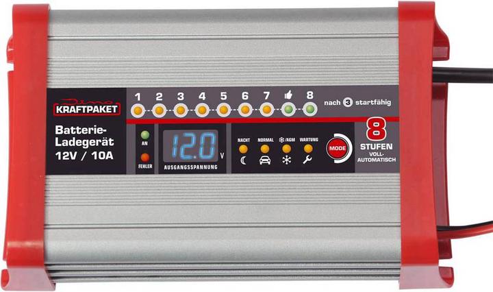 Produktbild Dino Automatikladegerät Vollautomatisches Batterieladegerät mit Camping Funktion (12V, 10 A)