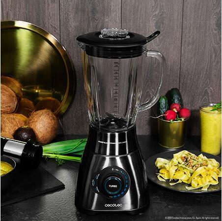 Actual product image Cecotec Mixeur Blender compatible Power Black Titanium 1800 Smart (1800 W)