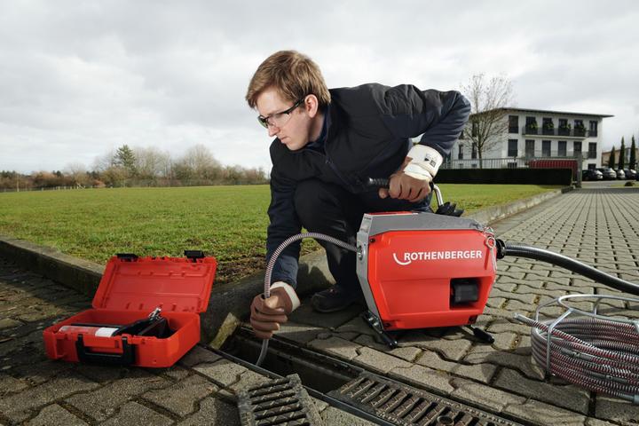 Actual product image Rothenberger Akumuliatorinė vamzdžių valymo mašina R600 VarioClean su priedais (Rechargeable battery operated)