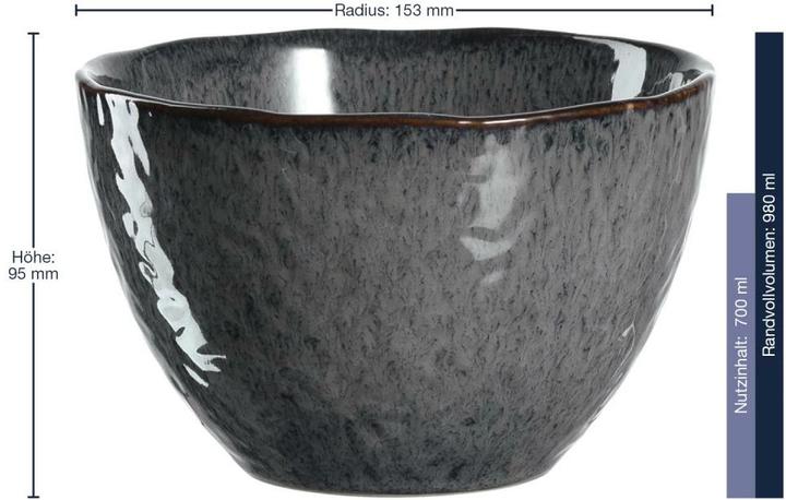Actual product image Leonardo Matera bowl 980ml anthracite (15 cm, 0.98 l, 6 x)