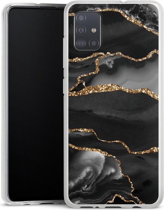 Produktbild DeinDesign Silikon Hülle für Samsung Galaxy A51 Handyhülle Case Smartphone Schutzhülle Glitzer Look Marmor (Samsung Galaxy A51)