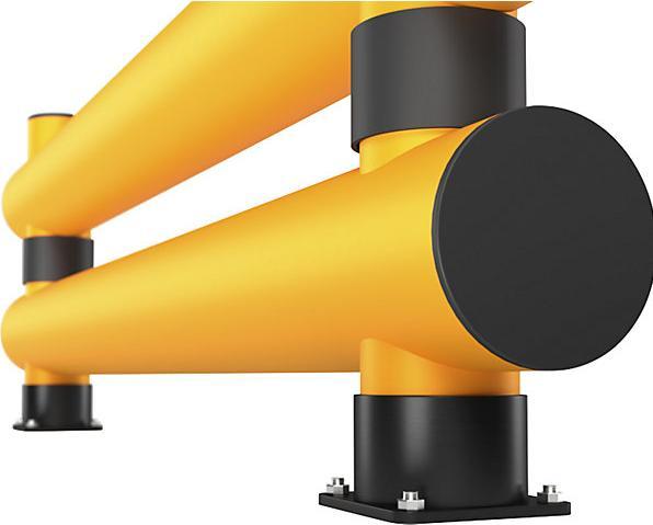 Image du produit Ampere Barrière de protection, hauteur 690 mm, planche double, longueur 8 m, jaune