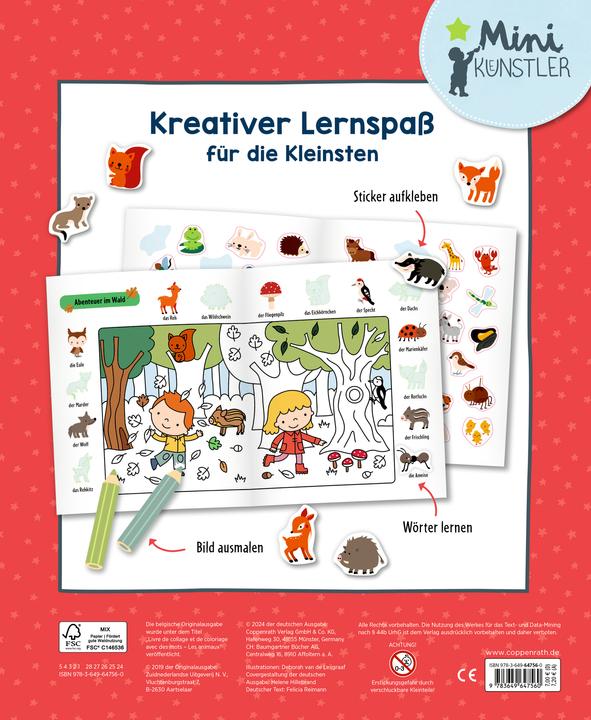Image du produit Mon premier livre de coloriage d'autocollants : Animaux préférés