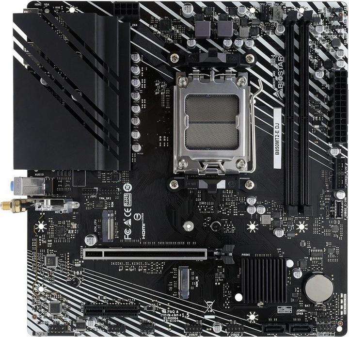 Actual product image Biostar B850MT2-E DJ (B850,AM5,mATX,DDR5) (AM5, AMD B850, uATX)