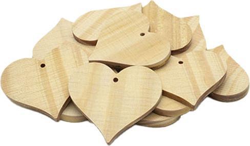 Immagine prodotto Colorations Ornamenti a cuore in legno grandi, 20 pezzi.
