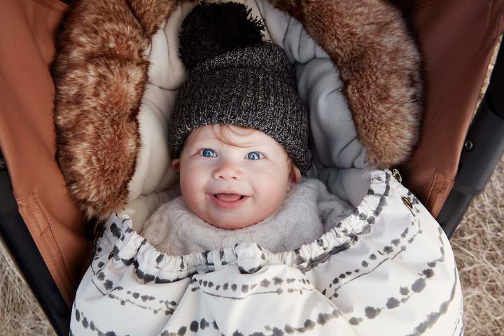 Actual product image Elodie Beanie Pommel woollen hat tweed