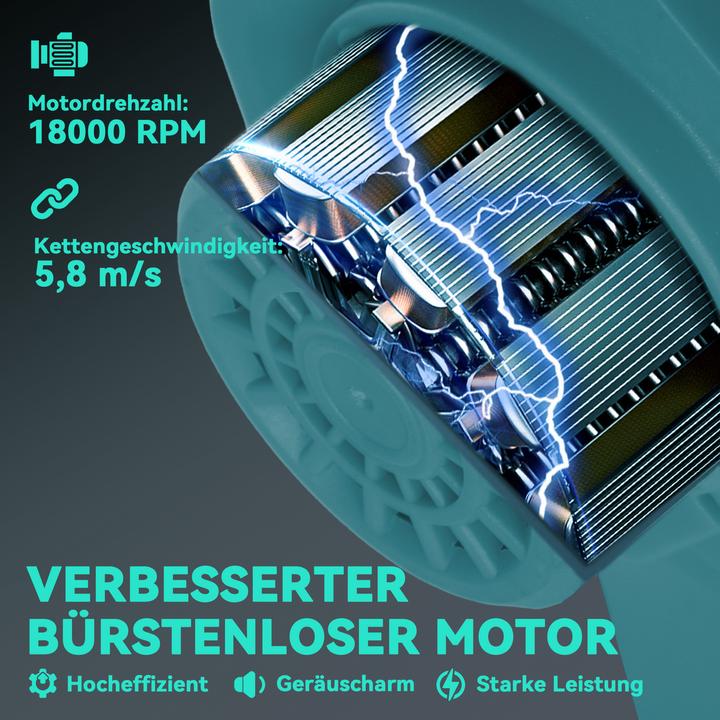 Produktbild Outsunny Kettensäge Metall, Nylon Blau (Akku Kettensäge)