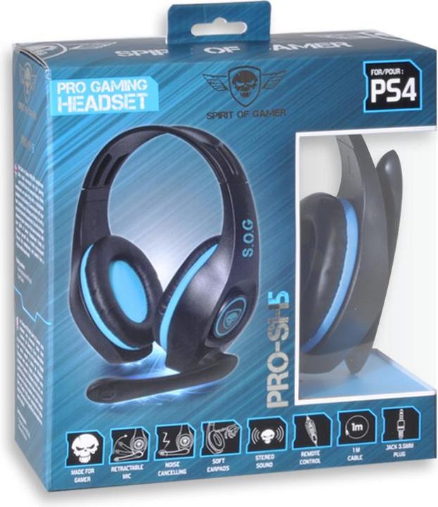 Actual product image Spirit Of Gamer PRO-SH5 PS4 Gaming Headset (Cable)