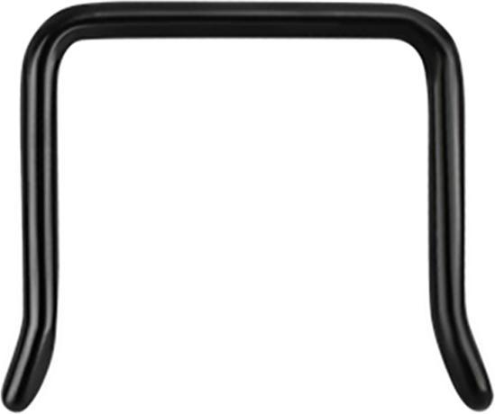 Star Piercing Septum Ring U abgewinkelt schwarz (ohne Messing, Chirurgenstahl 316L)