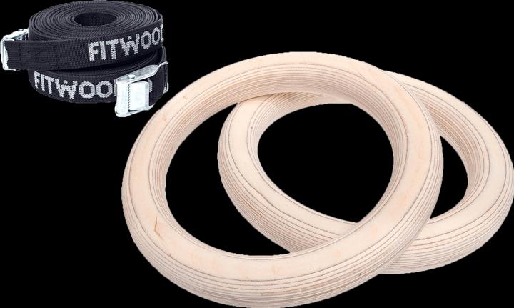 Actual product image Fitwood ULPU MINI Gym Rings Ribbons Black
