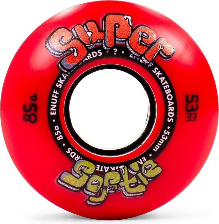 Actual product image Enuff Skateboard Wheels Super Softie Red 2023 (55 mm)