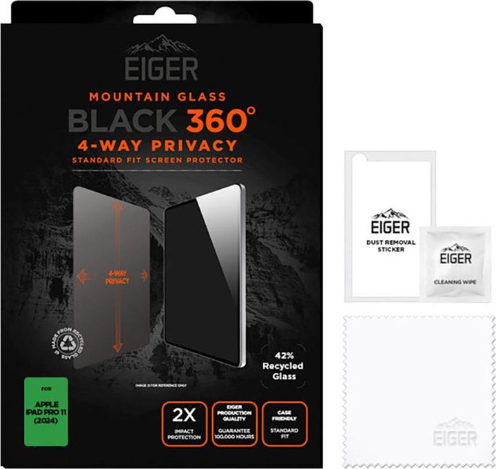 Image du produit Eiger Mountain Glass Black 360 Privacy (1 pièce(s), iPad Pro 11 2024 (M4))