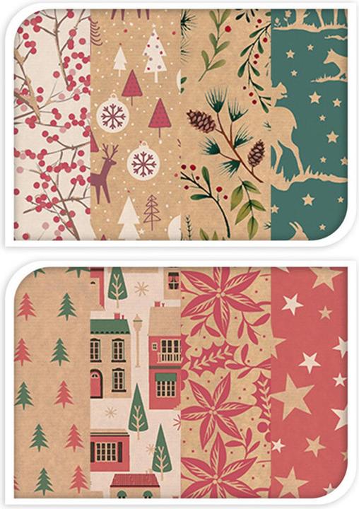 Actual product image No Name Wrapping Paper Kraft Set Christmas, 11pcs. (Gift ribbon, 11 x)