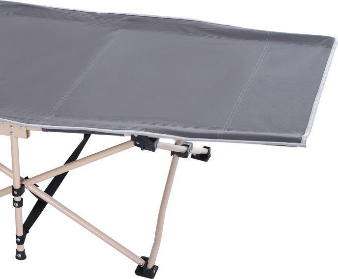Image du produit Swisshandel24 Feldbett Campingbett Campingliege Faltbar Tragetasche Stahl Oxford Grau