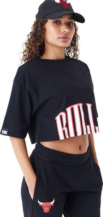 New Era Ladies Chicago Bulls Crop Top schwarz - L (L)