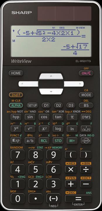 Image du produit Sharp SH-ELW531TG Calculatrice de poche - Calculatrice (Cellules solaires, Piles)
