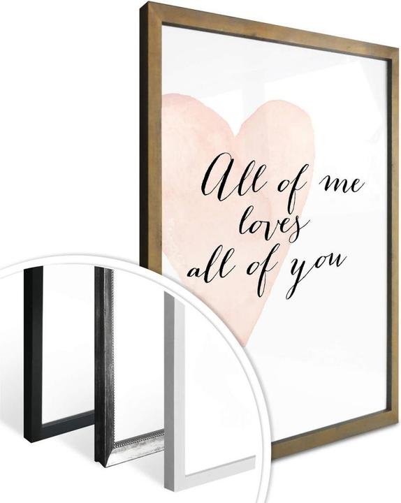 Produktbild Trenddeko Confetti & Cream - All of me loves all of you (24 x 30 cm)