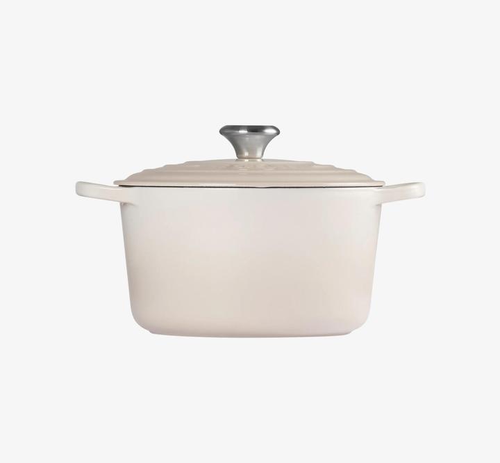 Image du produit Le Creuset Cocotte haute SIGNATURE Meringue (24 cm, Cocotte + faitout, Fonte)