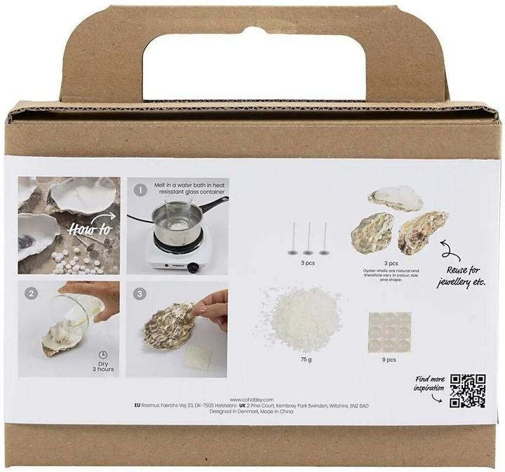 Produktbild Creativ Company Mini Craft Kit - Candle Casting - Soy Candles In Oyster Shells (977738)