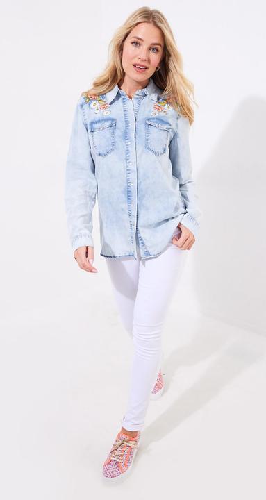 Actual product image Joe Browns Daisy Embroidery Denim Shirt (42)
