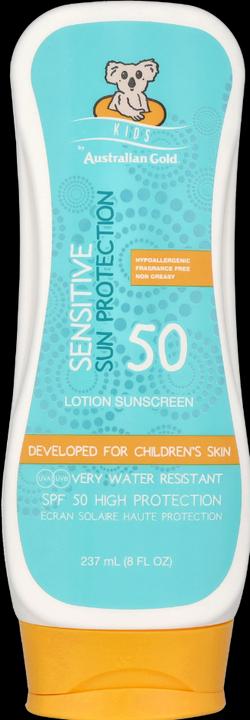 Australian Gold Lotion enfants - protection solaire sensible (Lotion solaire, SPF 50, 237 ml)