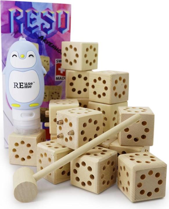 Schnarwiler Arven Konstruktionsset mit Silikon Pinguin, befüllt mit LOVE WATER Shampoo