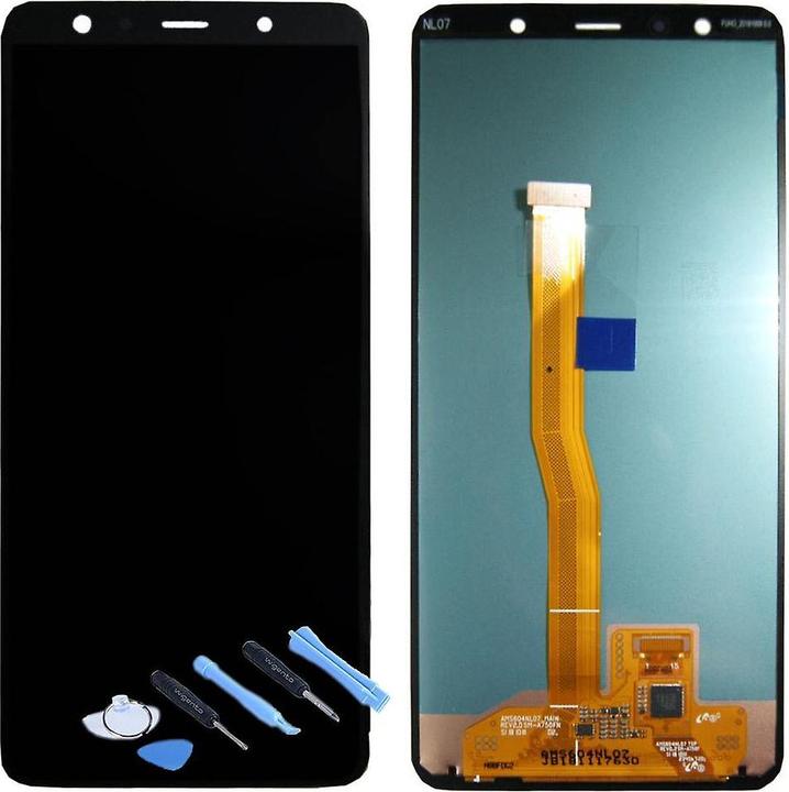 Actual product image Samsung Front LCD Asm Black SM-A750 Galaxy A7 2018 (Display)
