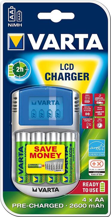 Image du produit Varta LCD Charger (1 pcs, AAA, AA, 2600 mAh, Chargeurs sans batterie)