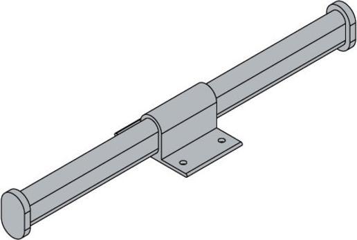 Produktbild Hettich Schrankrohr zum verschieben, 225 mm, Aluminium eloxiert-schwarz, 1 Stck