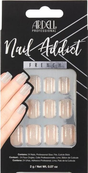 Actual product image Ardell Nail Addict French Glitter 24 Stk (Artificial nails, Rich Tan Ombre)