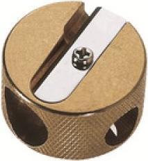 Produktbild M+r Doppel-Spitzer, aus Messing, rund, in Geschenkverpackung