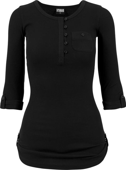 Immagine prodotto Urban Classics Tee lunga da donna con tasca a coste e risvolto (XS)