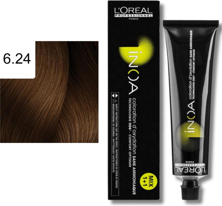 Actual product image L'Oréal Professionnel Inoa (6.24 Dark Blond Irisé Copper)