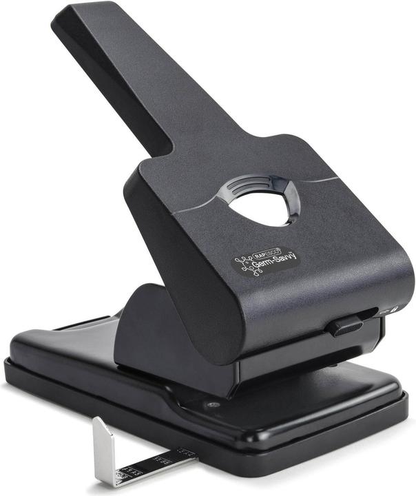 Rapesco 1631 Germ-Savvy Antibakteriell, HD865-P 2-fach-Kraftlocher, 63 Blatt Stanzkapazität, Schwarz