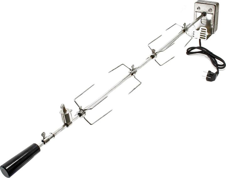 Image du produit Wiltec BBQ Broche de barbecue en acier inoxydable 110cm Poids d'équilibre Broche tournante Schaschlik