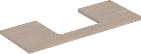 Geberit Piastra per lavabo ONE, taglio centrale, per lavabo da appoggio, 120x3x47cm, 505.285.00.
