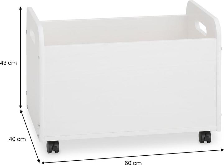 Image du produit IDIMEX Coffre à jouets BENJAMIN en bois massif - Blanc