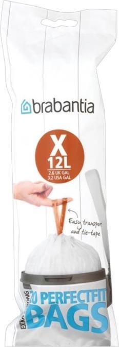 Image du produit Brabantia Sac à déchets PerfectFit X12 litres (20 x, 12 l)