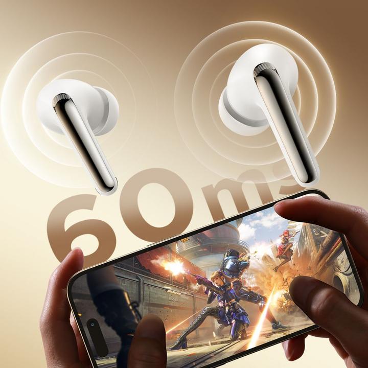Produktbild Joyroom Funpods JR-FN1 wireless in-ear TWS Bluetooth 5.4 ANC ENC headphones - white (ANC, 35 h, Kabellos)