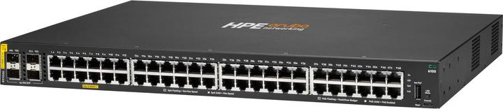 Actual product image Aruba HPE Networking CX 6100 48G Class4 PoE 4SFP+ 740W Switch (48 Ports)