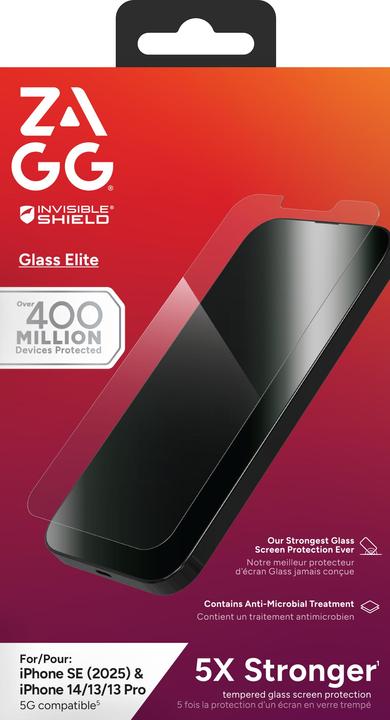 Actual product image Zagg InvisibleShield Glass Elite Screen Protector for iPhone 14/13/13 Pro (1 Piece, Apple iPhone 16e)