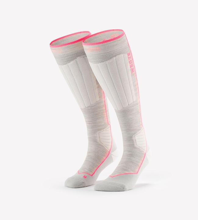 Produktbild Wedze Skisocken Snowboardsocken Erwachsene Wolle - 900 Wool beige/ neonpink (38, 40)