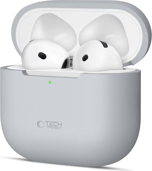 Produktbild 4Kom Tech-Protect Silikonhülle für Apple AirPods 4 - Grau (Kopfhörer Tasche)