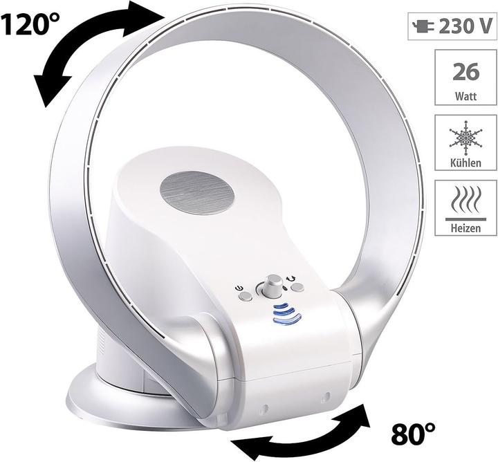 Image du produit Sichler Ventilateur mural et de table 360° sans rotor avec oscillation (20 dB)