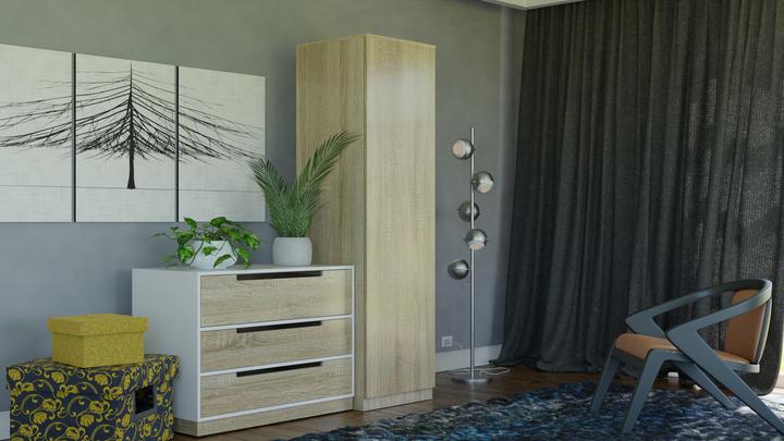 Actual product image Topeshop Schlafzimmer-Schrank (50 x 50 x 180 cm)