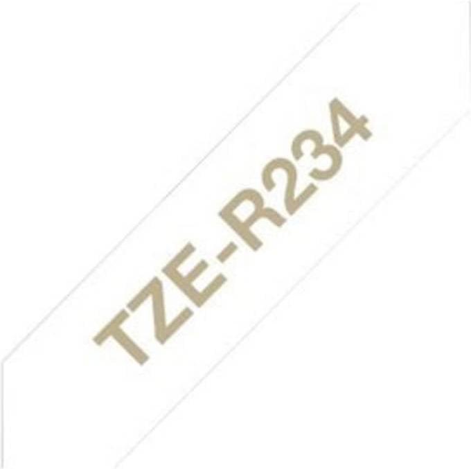 Produktbild Brother TZe-R234 (1.20 cm, Gold, Weiss)