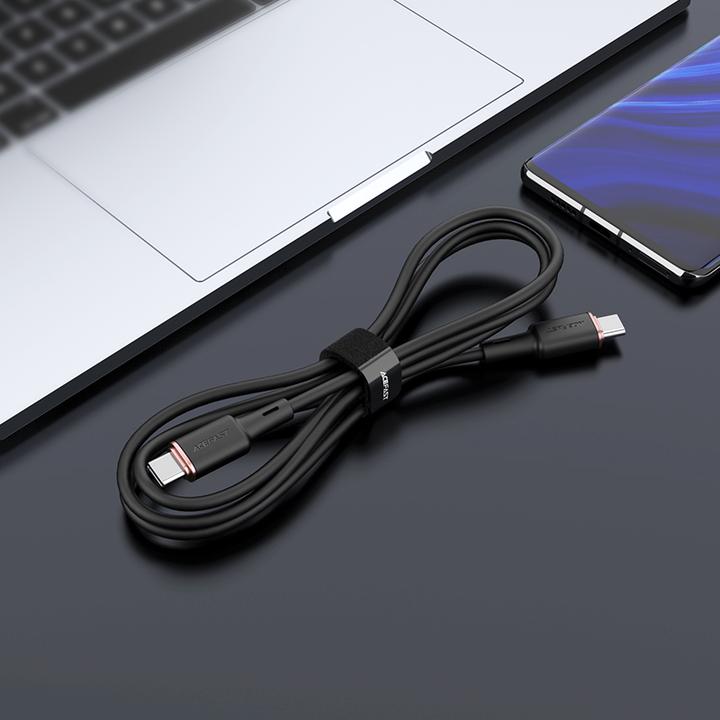 Actual product image Acefast cable USB Type C - USB Type C 1.2m, 60W (20V / 3A) white (C2-03 white) (1.20 m, USB 2.0, 60 W)